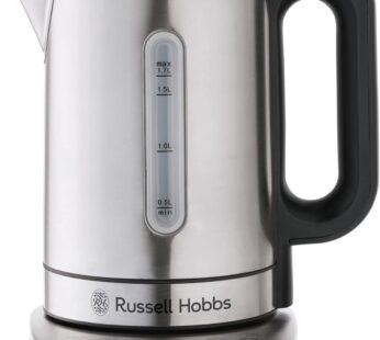 Russell Hobbs RHK510 Addison Kettle, 5 Temperature Settings, 1.7 L Capacity, Easy to Clean, Silver