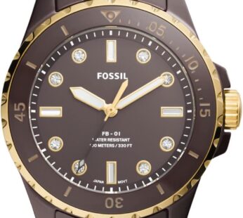 Fossil FB-01 Women’s Dive-Inspired Sports Watch with Stainless Steel, Ceramic, or Silicone Band