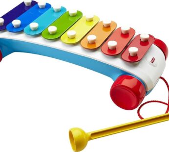 Fisher-Price Classic Xylophone, Musical Instrument Pull Toy, Multicolor