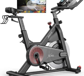 JOROTO X4S Bluetooth Exercise Bike – Indoor Cycling Bike with Readable Magnetic Resistance and Belt Drive Stationary Bikes (330 Pounds Capacity)