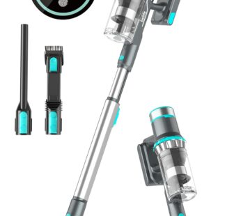 Belife Cordless Vacuum Cleaner, Stick Vacuum with 25Kpa Powerful Suction, 380W Brushless Motor, Up to 40mins Runtime, LED Display, 6 in 1 Lightweight Vacuum for Hard Floor Carpet Car Pet Hair