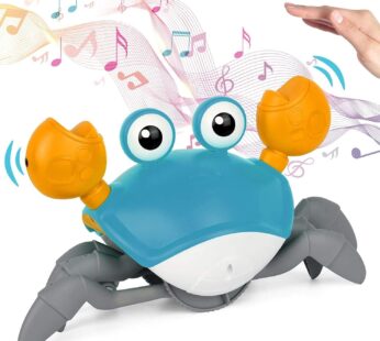 Crawling Crab Baby Toy| Infant Electronic Light Up Crab Crawling Toys with Music and Lights for Kids | Baby Interactive Toys | Electronic Pet Toys for Boys and Girls Learning