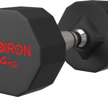 PROIRON Rubber Dumbbells Pure Steel Dumbbell, Friction Welding(Compact and Never loose) Weights Set Men Women Home Gym 3kg 5kg 8kg 10kg 12kg 16kg 20kg 24kg Fitness Training Exercise Body Strength Lifting Equipment (Pair or Single)