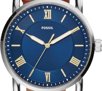 Fossil Copeland Men’s Watch with Slim Case and Genuine Leather Band