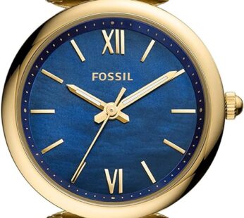 Fossil Women’s Carlie Mini Gold-Tone or Rose Gold-Tone Stainless Steel Quartz Watch, Carlie Mini Three-Hand – ES4955