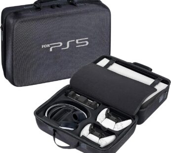 Carrying Case for PS5, EVA Travel Case Bag Compatible Playstation 5 Console Digital Edition, Adjustable Handle Bag for PS5 with Strap (Black)
