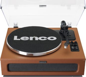 Lenco Turntable with Four Built-in Bluetooth Speakers, Brown