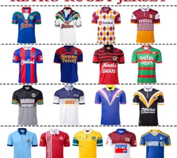 Retro Rugby Jersey Australia NSW Blues Warriors Broncos Roosters Tigers Rabbitohs Cowboys Storm Maroons Panthers Knights Eels