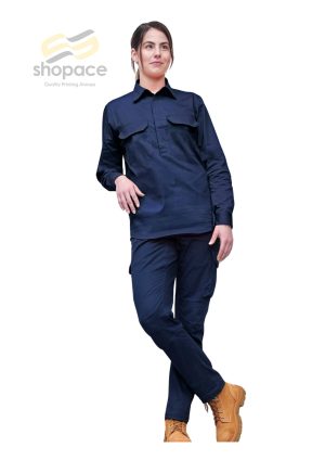 UNISEX COOL BREEZE CLOSED FRONT LS WORK SHIRT - Image 2