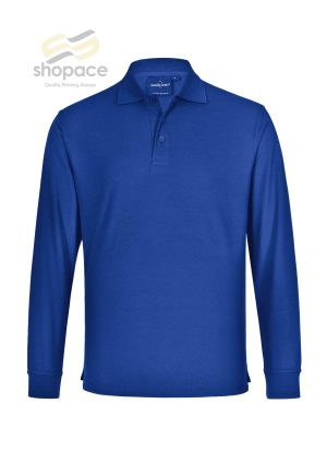 Unisex Traditional Poly/Cotton Pique Long Sleeve Polo - Image 2