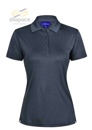 BAMBOO CHARCOAL CORPORATE SHORT SLEEVE POLO Ladies - Image 3