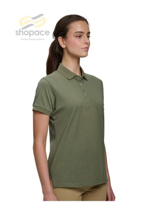 Ladies Ultrafine Cotton Pique Short Sleeve Polo - Image 2