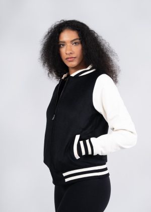 500gsm Women's/Junior Wool Blend Soft Shell Varsity Jacket - Image 5