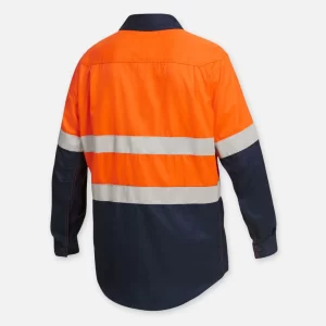 Shieldtec LENZING™ FR Hi-Vis Spliced Open Front Taped Shirt PPE2 - Image 4