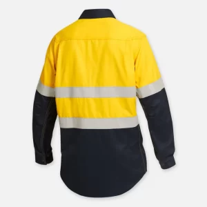 Shieldtec LENZING™ FR Hi-Vis Spliced Open Front Taped Shirt PPE2 - Image 2