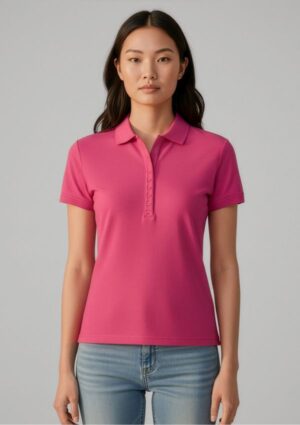 Womens Crew Short Sleeve Polo - Image 1