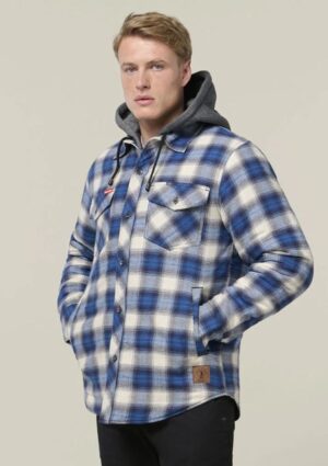 Quilted Flannel Hooded Shacket - Image 2