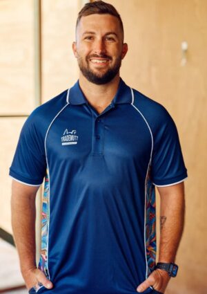 Unisex Navy Snazzy Polo - Image 1