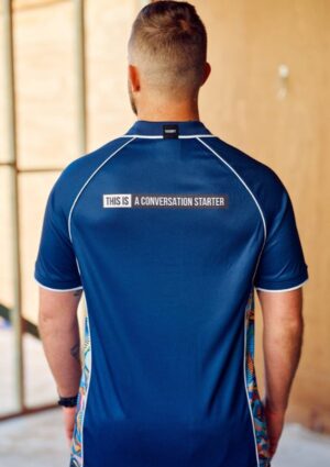 Unisex Navy Snazzy Polo - Image 4