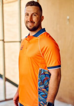 Unisex Orange Snazzy Polo - Image 1