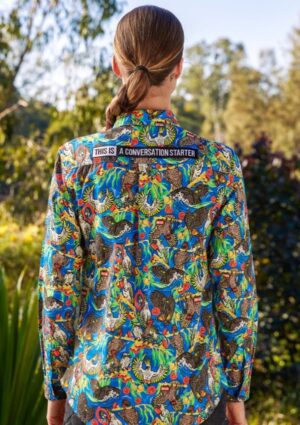 Women's Light Weight Flock Around & Find Out Full Button Work Shirt - Image 4