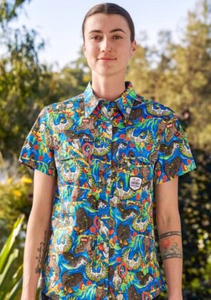 Women's Light Weight Flock Around & Find Out Short Sleeve Work Shirt - Image 1