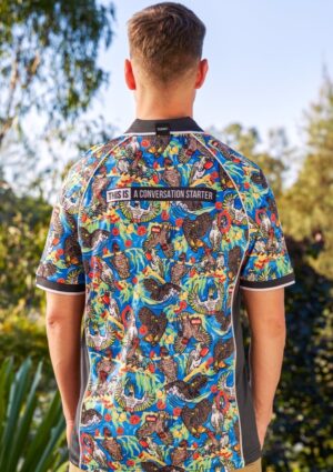 Unisex Flock Around & Find Out Full Print Short Sleeve Polo - Image 4