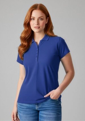 Womens Crew Short Sleeve Polo - Image 24