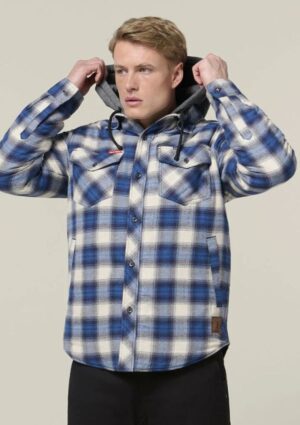 Quilted Flannel Hooded Shacket - Image 3