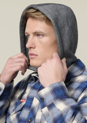 Quilted Flannel Hooded Shacket - Image 5