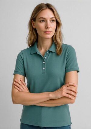Womens City Short Sleeve Polo - Image 8