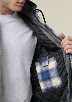 Quilted Flannel Hooded Shacket - Image 9