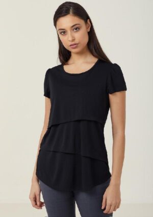 Matt Jersey Short Sleeve Layered Top - Image 5