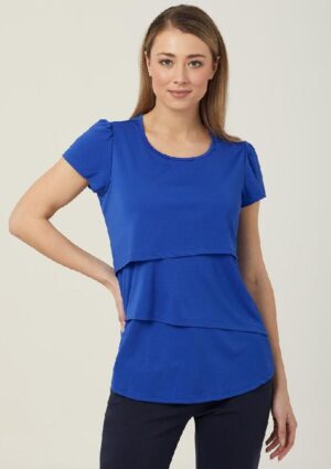 Matt Jersey Short Sleeve Layered Top - Image 10