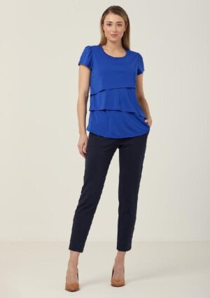 Matt Jersey Short Sleeve Layered Top - Image 11