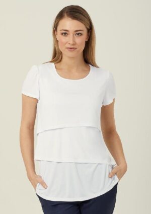 Matt Jersey Short Sleeve Layered Top - Image 8