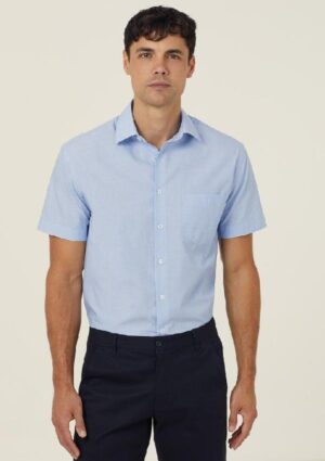 Poly Cotton End On End Short Sleeve Shirt - Image 1