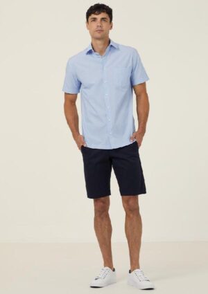Poly Cotton End On End Short Sleeve Shirt - Image 4