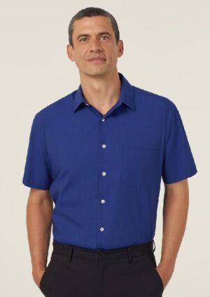 Poly Cotton End On End Short Sleeve Shirt - Image 5