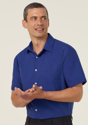 Poly Cotton End On End Short Sleeve Shirt - Image 6