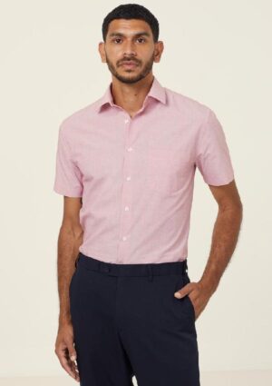 Poly Cotton End On End Short Sleeve Shirt - Image 19
