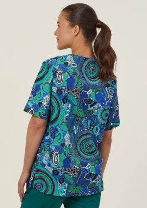 Warlu Indigenous Scrub V-Neck Top - Image 3