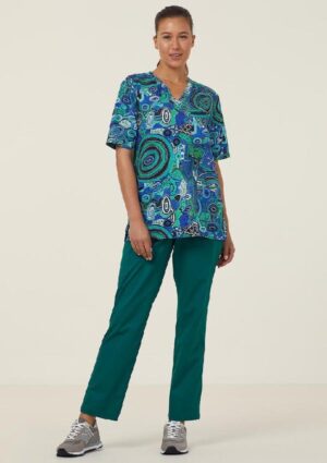 Warlu Indigenous Scrub V-Neck Top - Image 4