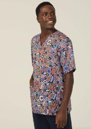 Water Dreaming Indigenous Scrub Top - Image 4