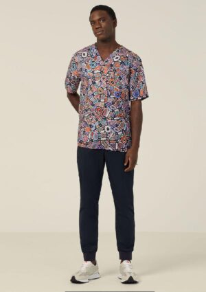 Water Dreaming Indigenous Scrub Top - Image 6