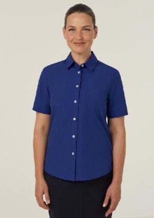 Poly Cotton End On End Short Sleeve Shirt - Image 10
