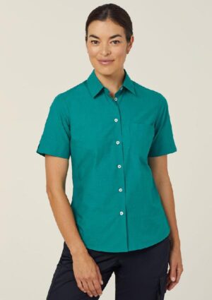 Poly Cotton End On End Short Sleeve Shirt - Image 1
