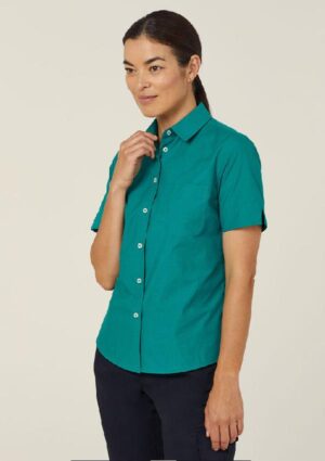Poly Cotton End On End Short Sleeve Shirt - Image 2