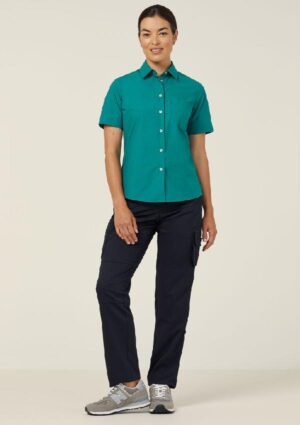 Poly Cotton End On End Short Sleeve Shirt - Image 4