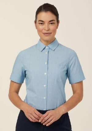 Poly Cotton End On End Short Sleeve Shirt - Image 29